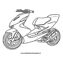 着色页: 小型摩托车 - 免费可打印着色页