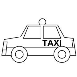 着色页: 出租车 (运输) #137240 - 免费可打印着色页