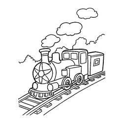 着色页: 火车/机车 (运输) #135047 - 免费可打印着色页