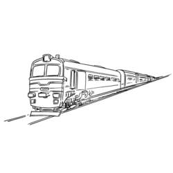 着色页: 火车/机车 (运输) #135237 - 免费可打印着色页
