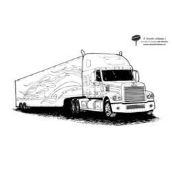 着色页: 卡车 (运输) #135749 - 免费可打印着色页
