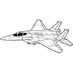 着色页: 军用飞机 - 免费可打印着色页