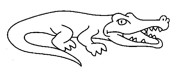 着色页: 短吻鳄 (动物) #413 - 免费可打印着色页