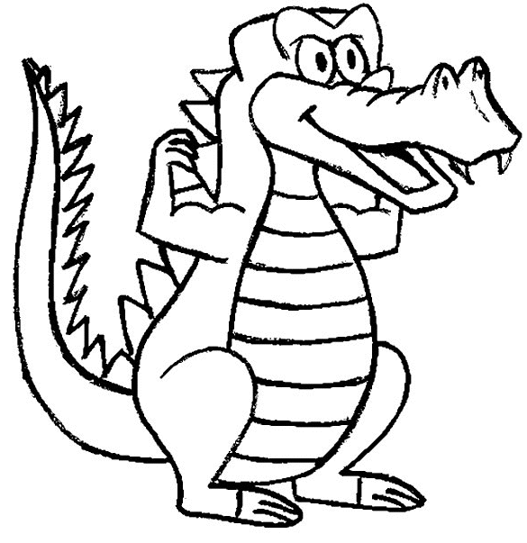 着色页: 短吻鳄 (动物) #442 - 免费可打印着色页