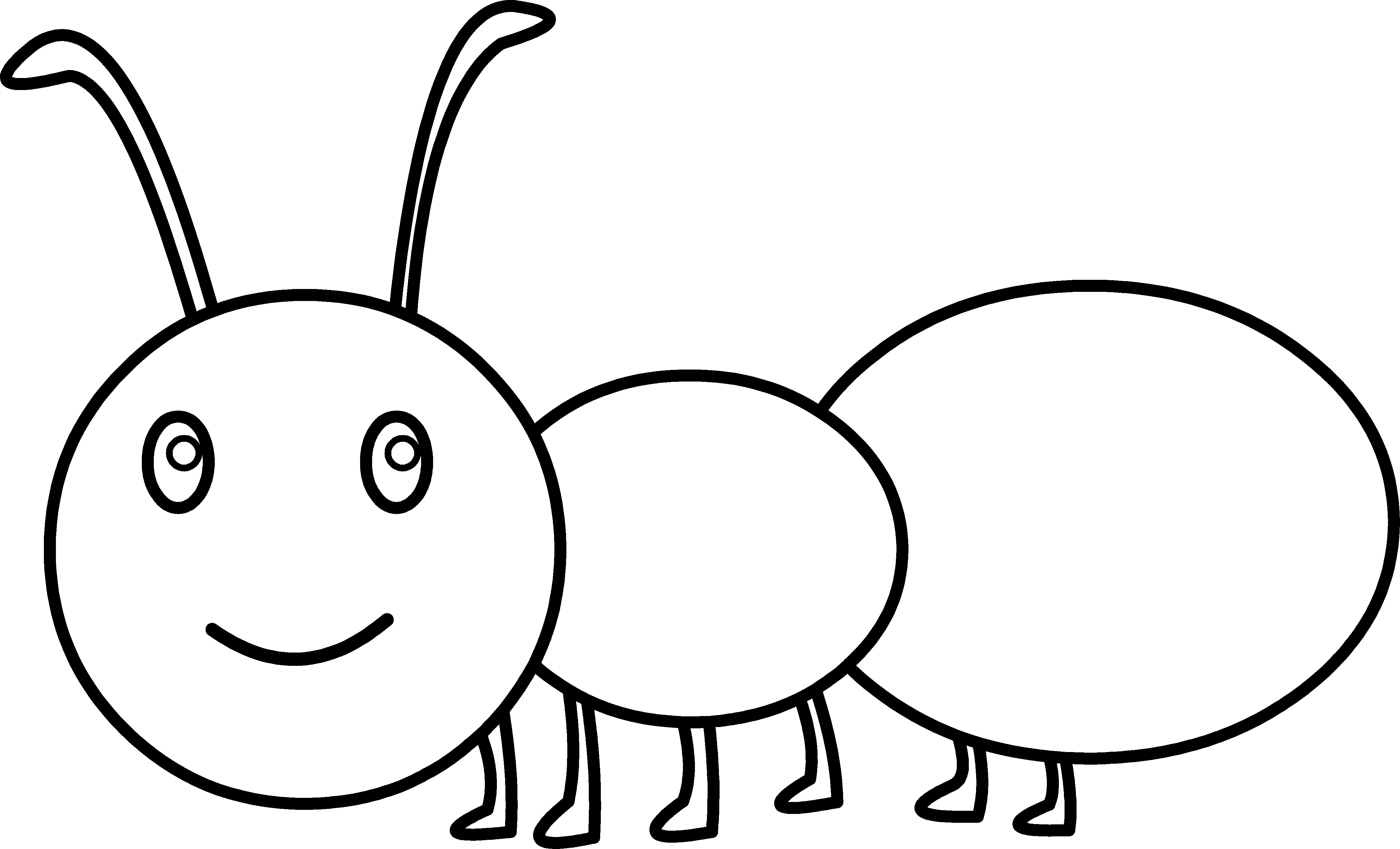 着色页: 蚂蚁 (动物) #6925 - 免费可打印着色页