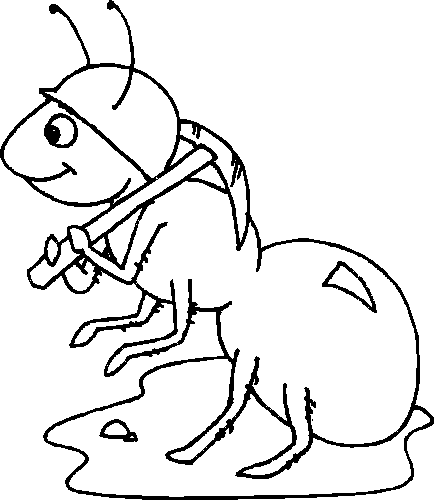 着色页: 蚂蚁 (动物) #6930 - 免费可打印着色页