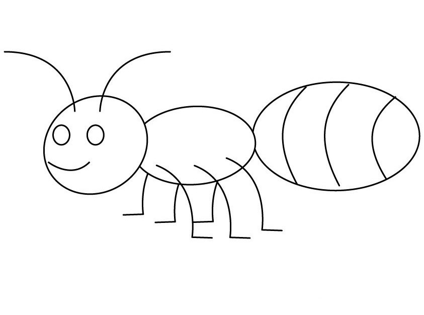 着色页: 蚂蚁 (动物) #6941 - 免费可打印着色页