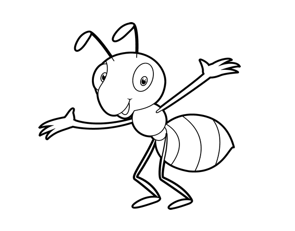 着色页: 蚂蚁 (动物) #6942 - 免费可打印着色页