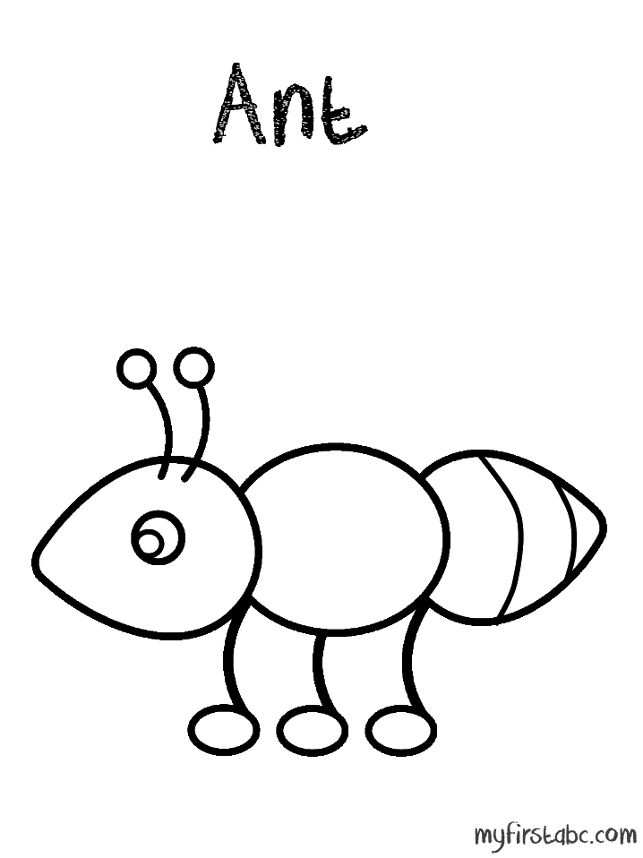 着色页: 蚂蚁 (动物) #6958 - 免费可打印着色页