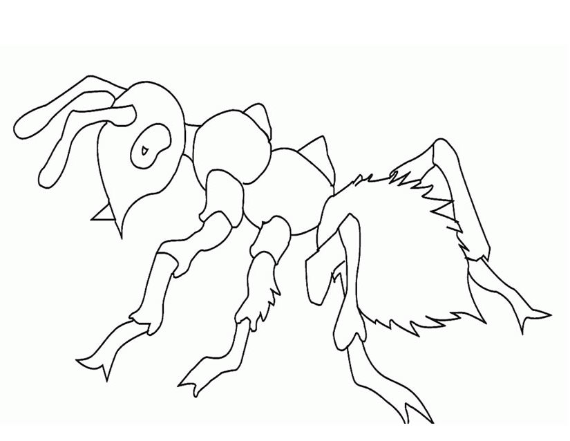 着色页: 蚂蚁 (动物) #6980 - 免费可打印着色页
