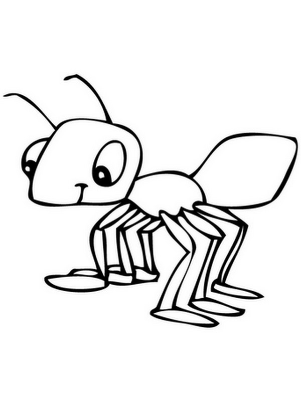着色页: 蚂蚁 (动物) #6988 - 免费可打印着色页