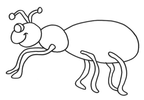 着色页: 蚂蚁 (动物) #7021 - 免费可打印着色页