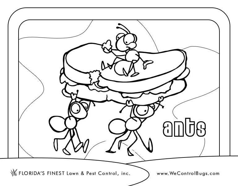 着色页: 蚂蚁 (动物) #7072 - 免费可打印着色页