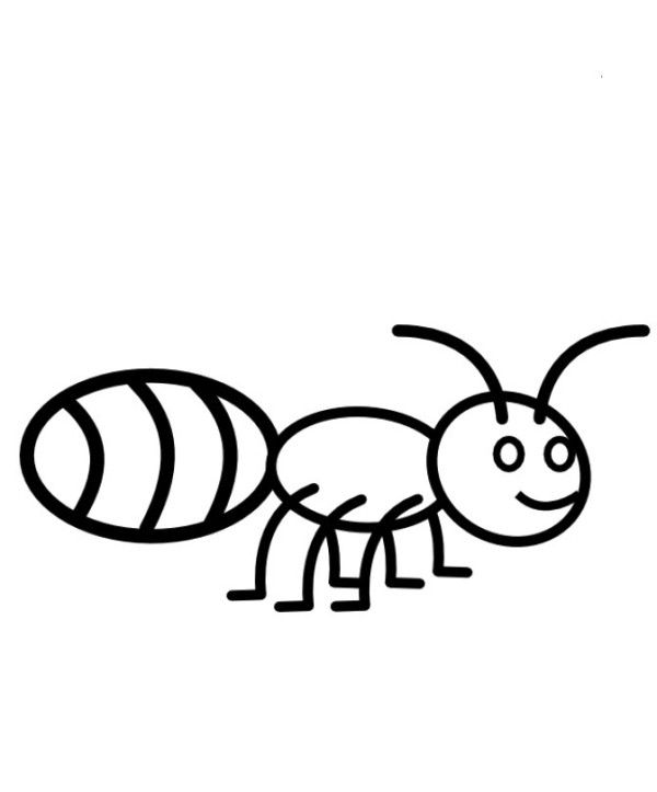 着色页: 蚂蚁 (动物) #7077 - 免费可打印着色页