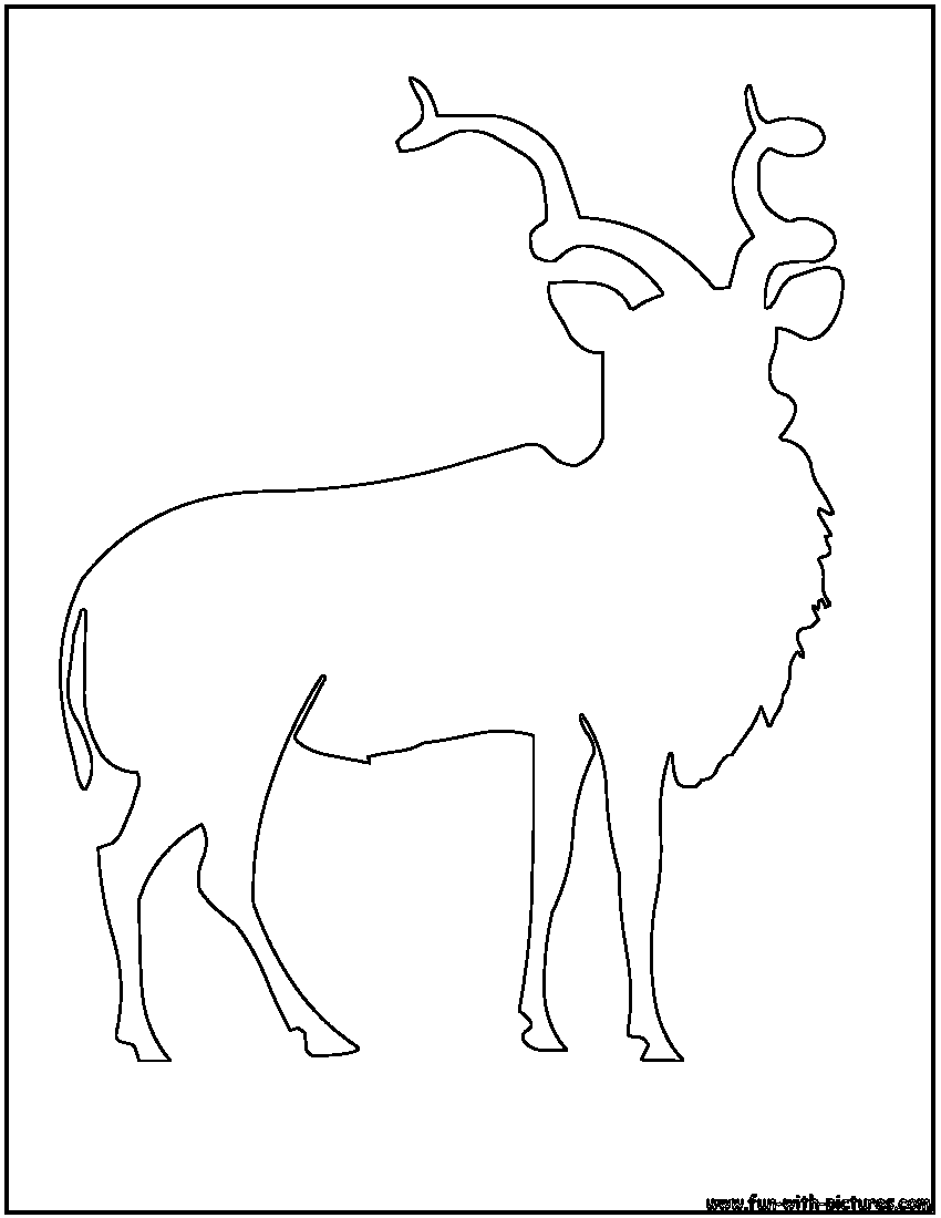 着色页: 羚羊 (动物) #22640 - 免费可打印着色页