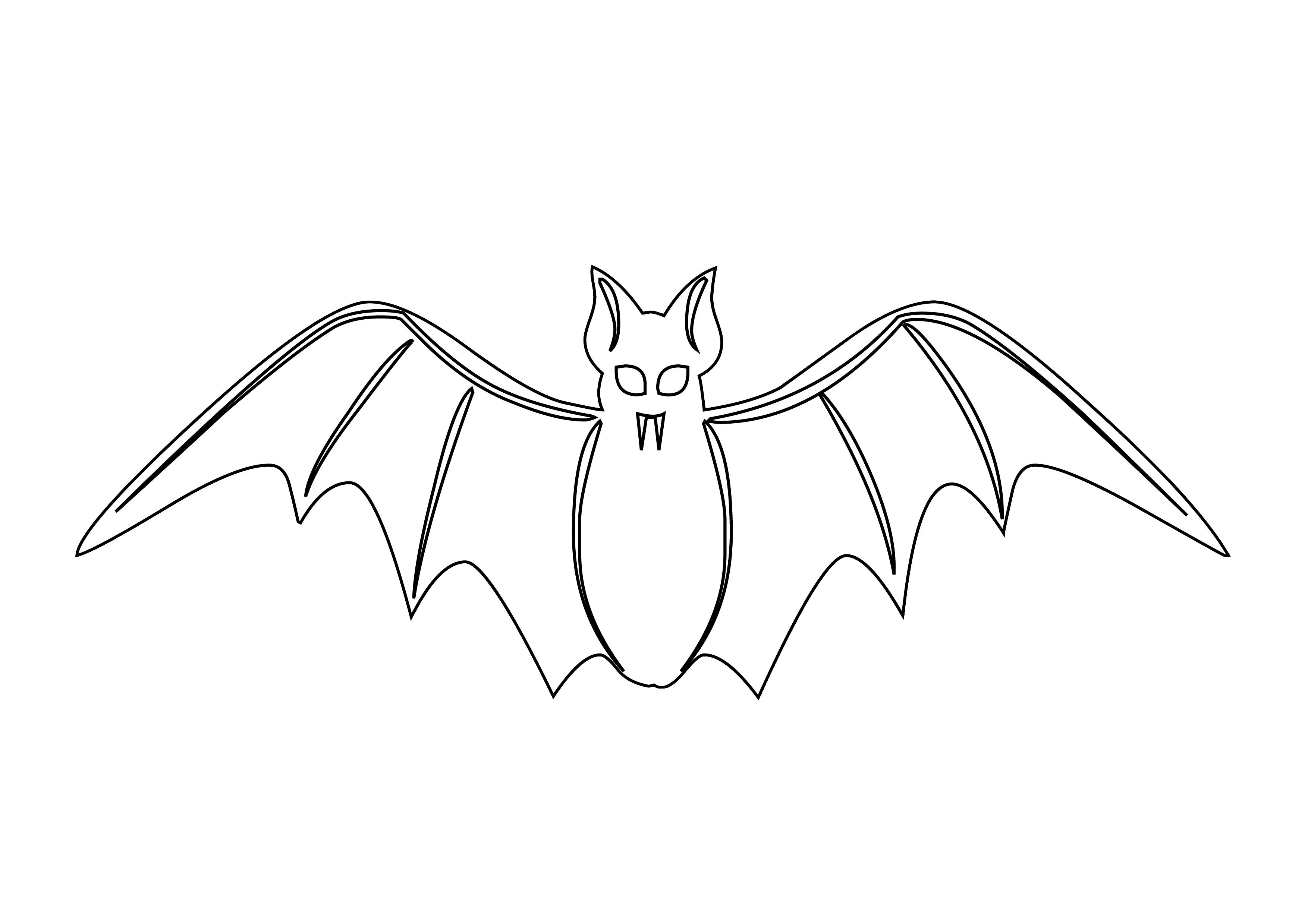 着色页: 蝙蝠 (动物) #1978 - 免费可打印着色页