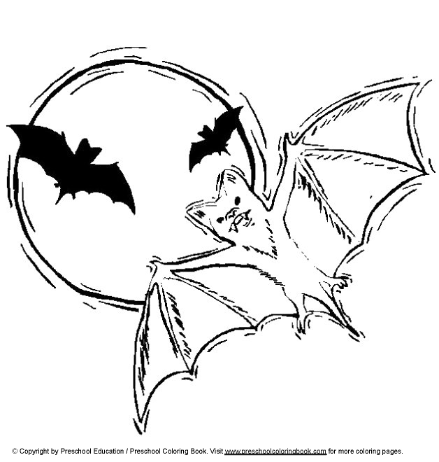 着色页: 蝙蝠 (动物) #1979 - 免费可打印着色页