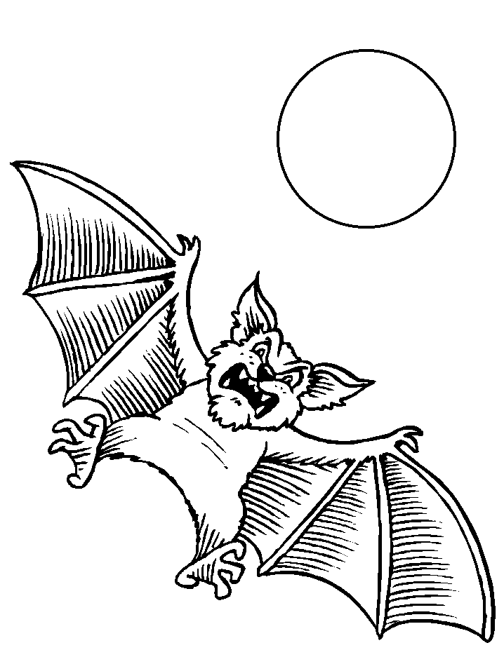 着色页: 蝙蝠 (动物) #1995 - 免费可打印着色页