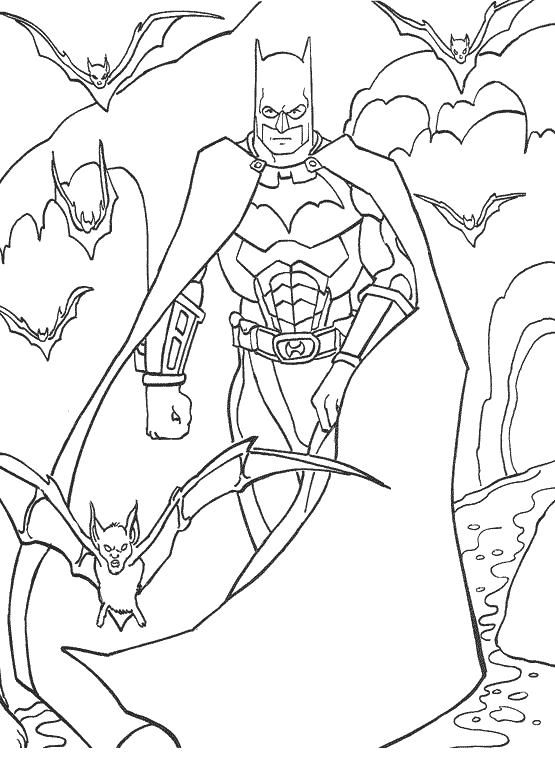 着色页: 蝙蝠 (动物) #2035 - 免费可打印着色页
