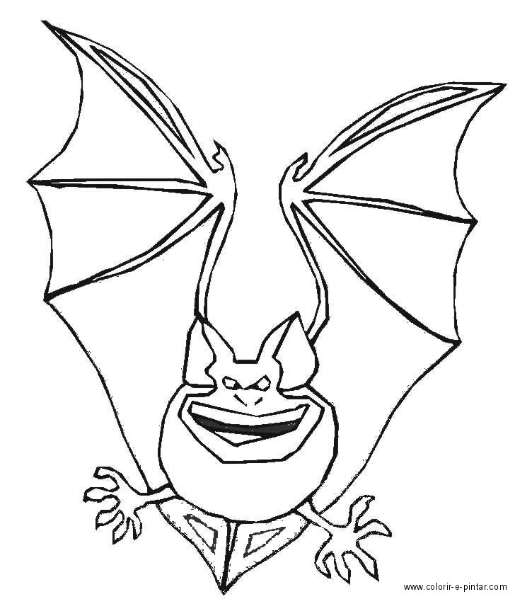 着色页: 蝙蝠 (动物) #2037 - 免费可打印着色页
