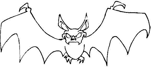 着色页: 蝙蝠 (动物) #2103 - 免费可打印着色页