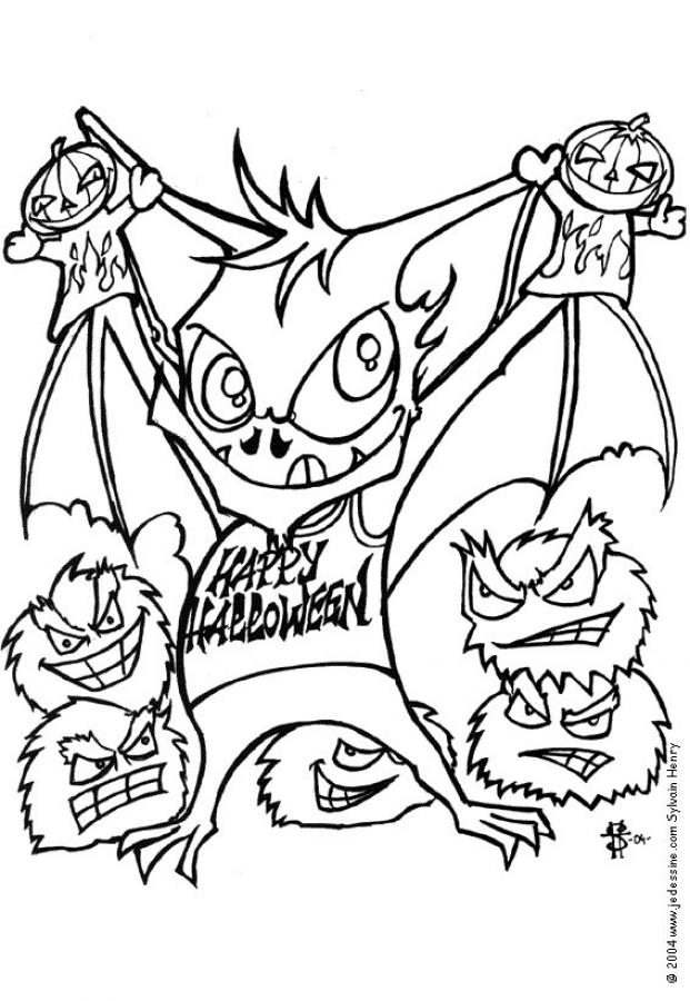 着色页: 蝙蝠 (动物) #2116 - 免费可打印着色页