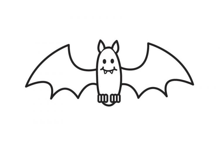 着色页: 蝙蝠 (动物) #2140 - 免费可打印着色页