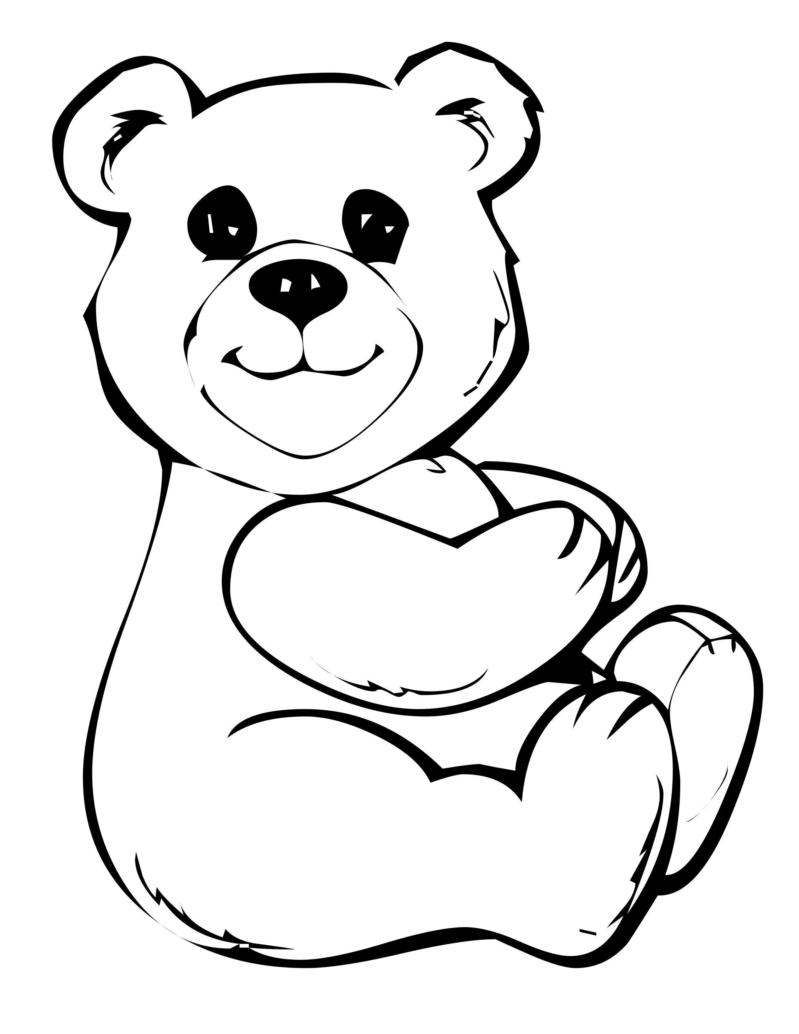 着色页: 熊 (动物) #12190 - 免费可打印着色页