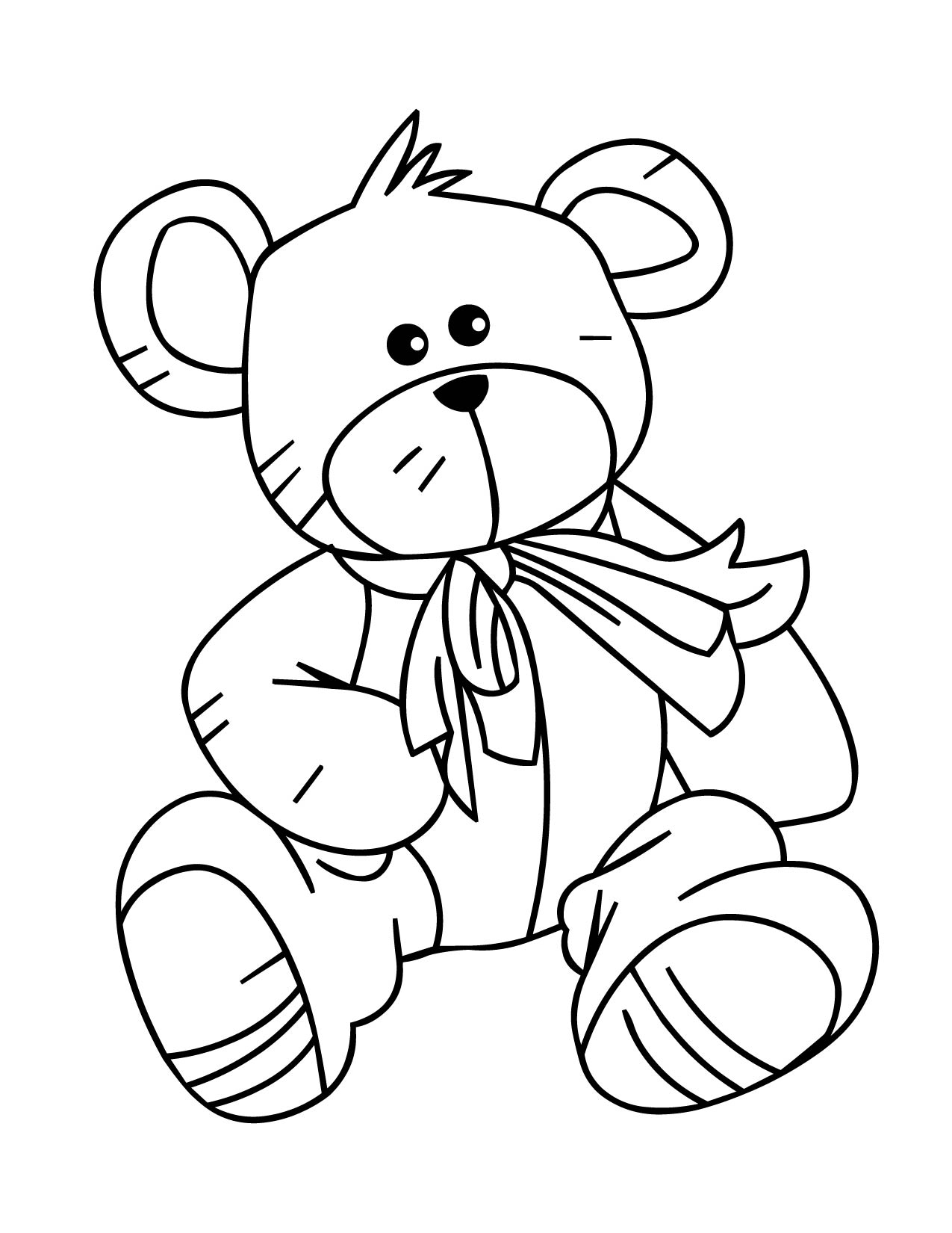 着色页: 熊 (动物) #12200 - 免费可打印着色页