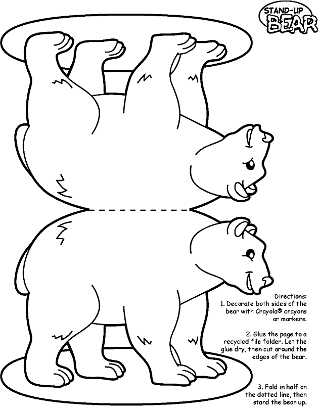着色页: 熊 (动物) #12216 - 免费可打印着色页