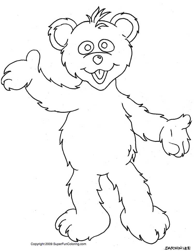 着色页: 熊 (动物) #12300 - 免费可打印着色页