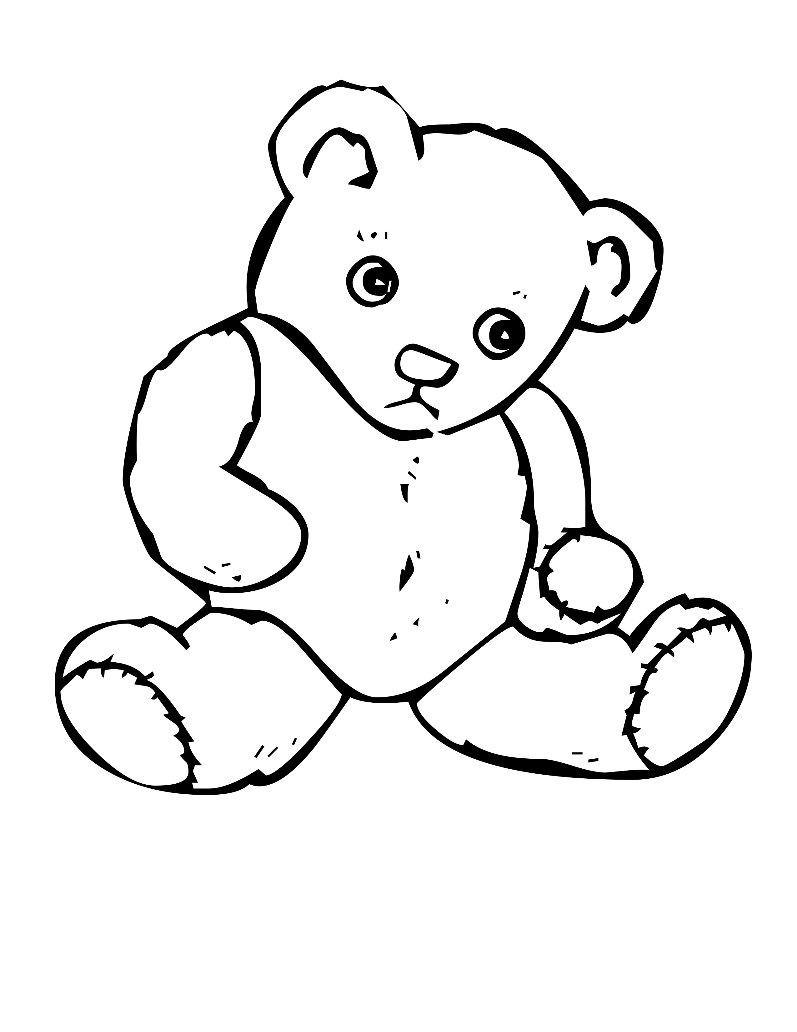 着色页: 熊 (动物) #12308 - 免费可打印着色页