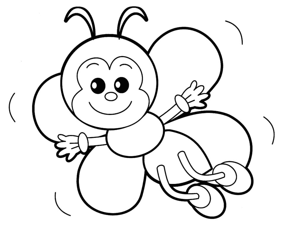 着色页: 蜜蜂 (动物) #103 - 免费可打印着色页