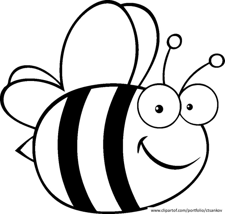 着色页: 蜜蜂 (动物) #106 - 免费可打印着色页