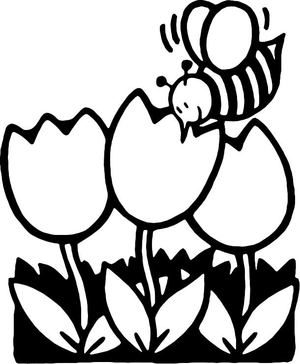 着色页: 蜜蜂 (动物) #107 - 免费可打印着色页