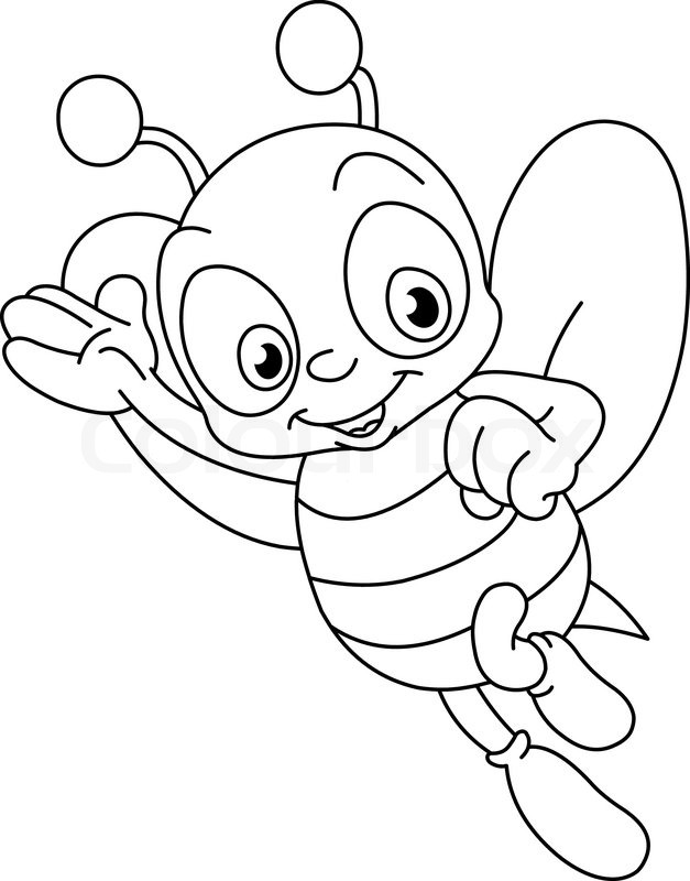 着色页: 蜜蜂 (动物) #162 - 免费可打印着色页