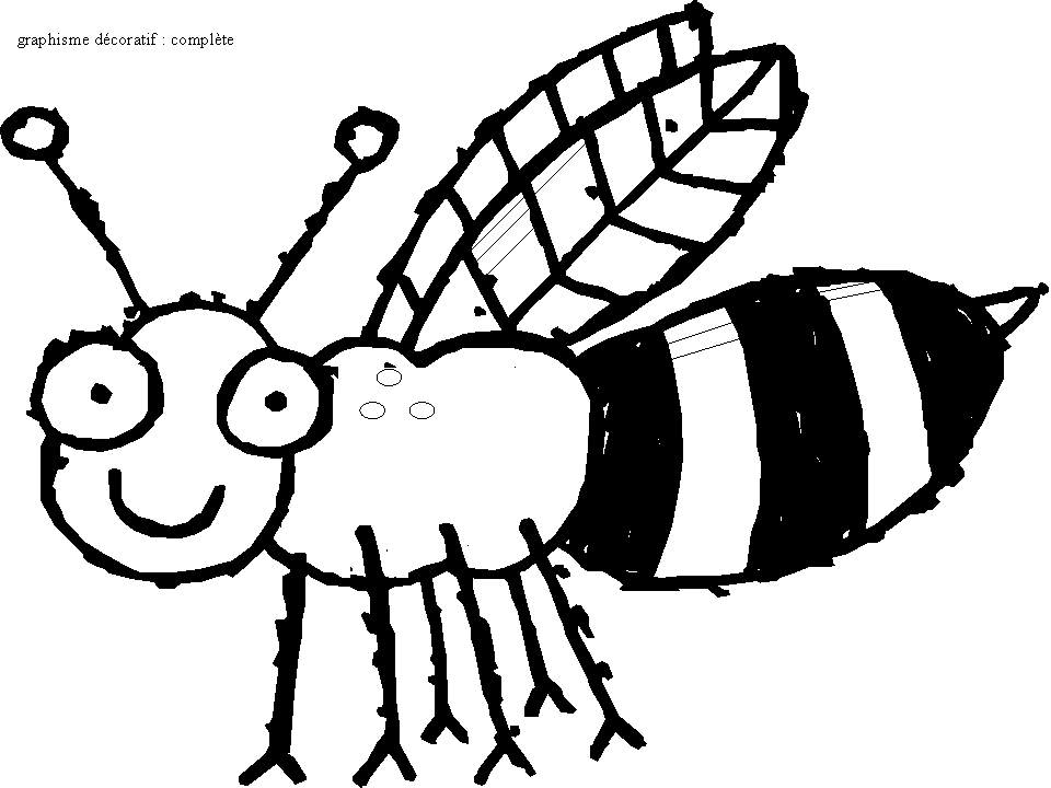 着色页: 蜜蜂 (动物) #165 - 免费可打印着色页