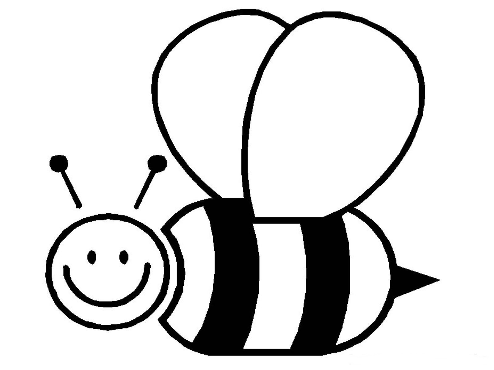 着色页: 蜜蜂 (动物) #74 - 免费可打印着色页