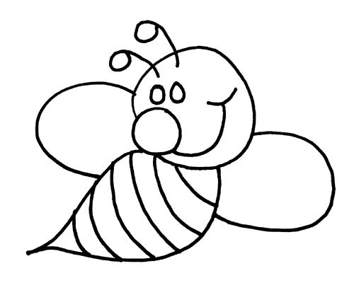 着色页: 蜜蜂 (动物) #78 - 免费可打印着色页