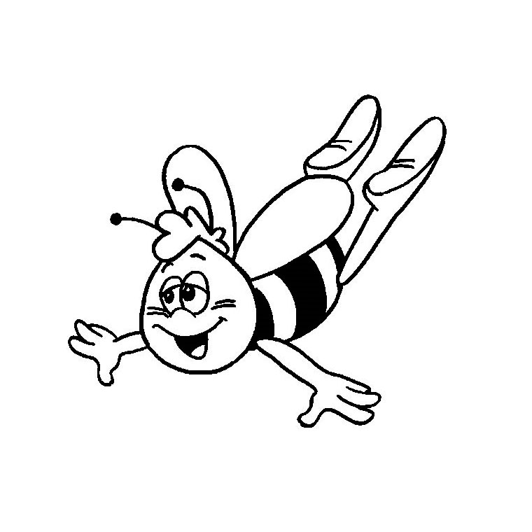 着色页: 蜜蜂 (动物) #80 - 免费可打印着色页