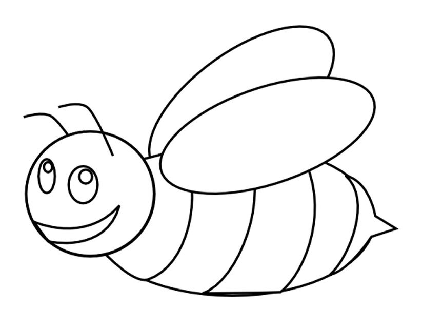 着色页: 蜜蜂 (动物) #90 - 免费可打印着色页