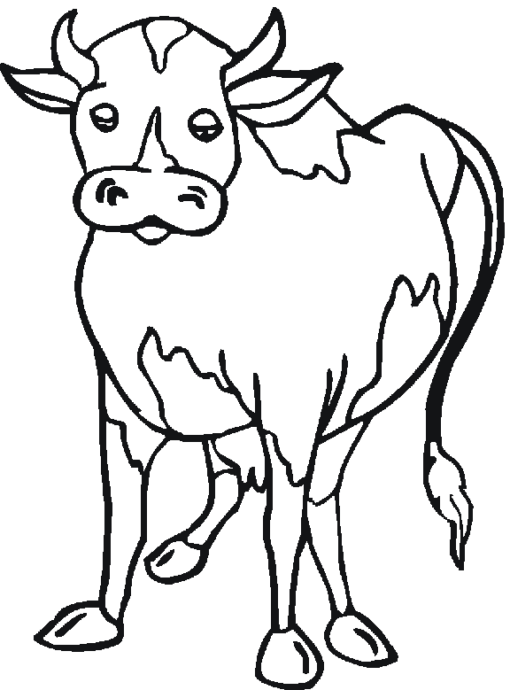 着色页: 牛肉 (动物) #1344 - 免费可打印着色页