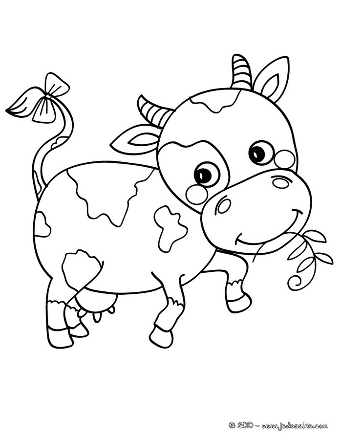 着色页: 牛肉 (动物) #1375 - 免费可打印着色页