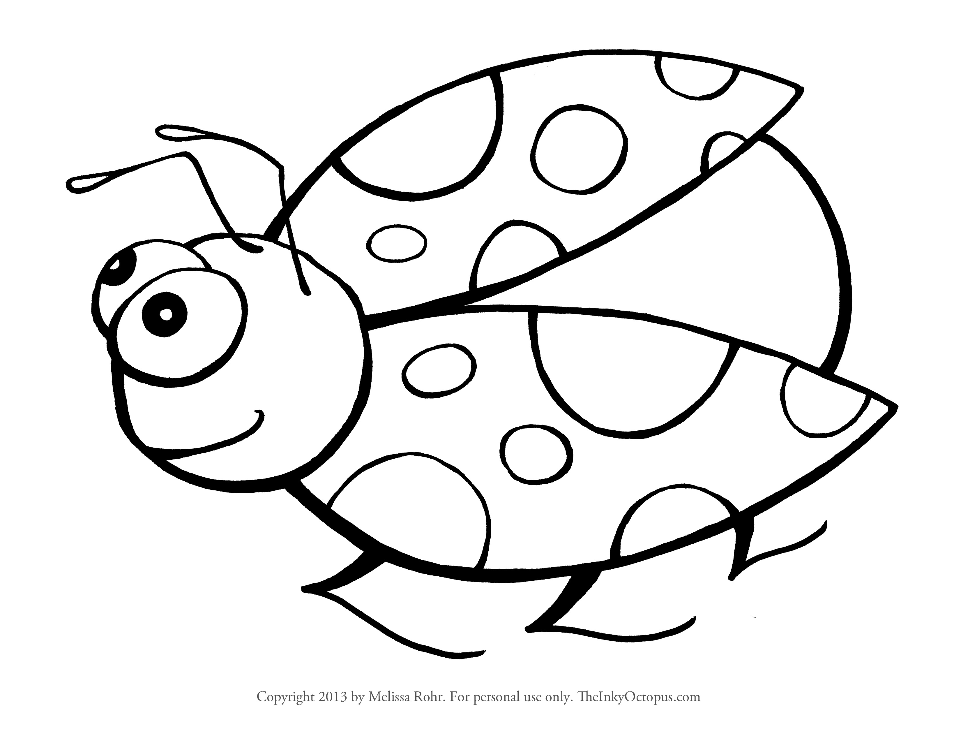 着色页: 瓢虫 (动物) #3389 - 免费可打印着色页