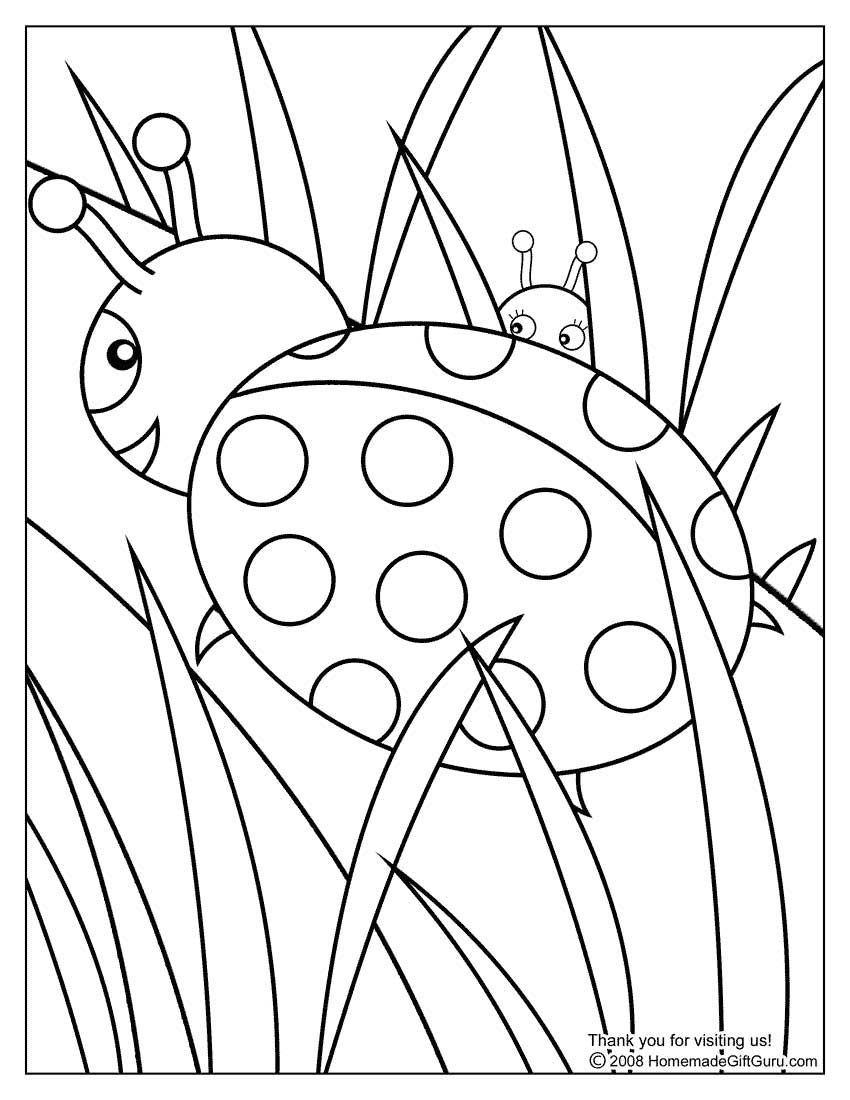 着色页: 瓢虫 (动物) #3392 - 免费可打印着色页