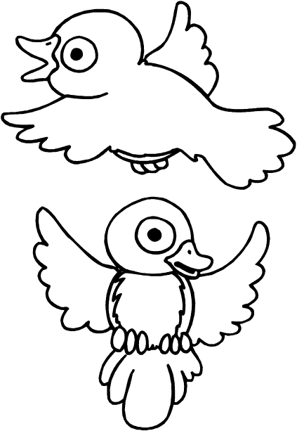 着色页: 鸟类 (动物) #11912 - 免费可打印着色页
