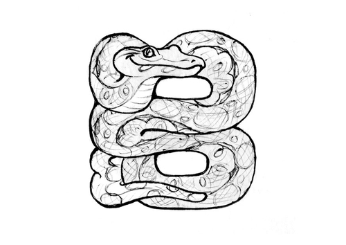 着色页: 蟒蛇 (动物) #1324 - 免费可打印着色页