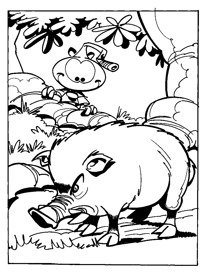 着色页: 野猪 (动物) #14740 - 免费可打印着色页