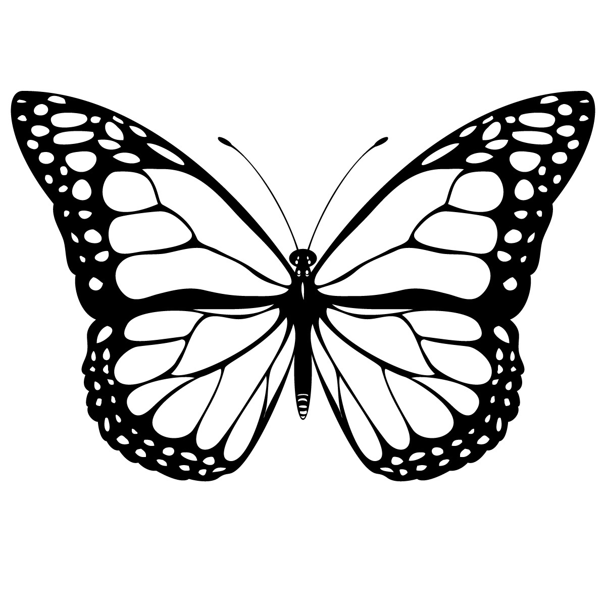 着色页: 蝴蝶 (动物) #15662 - 免费可打印着色页