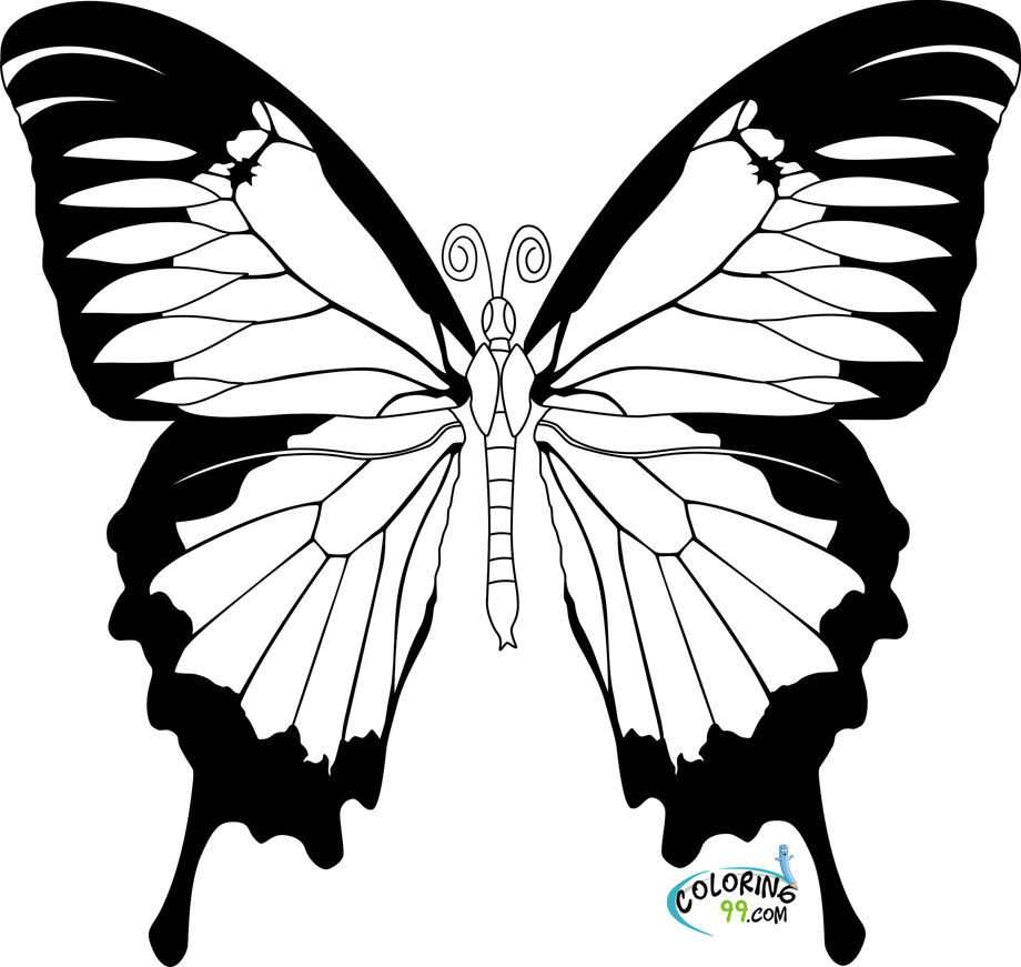 着色页: 蝴蝶 (动物) #15664 - 免费可打印着色页